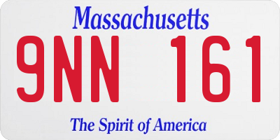 MA license plate 9NN161