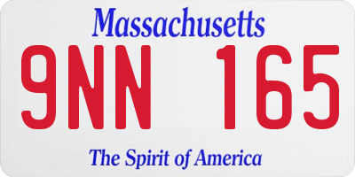 MA license plate 9NN165