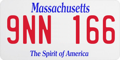 MA license plate 9NN166