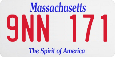 MA license plate 9NN171