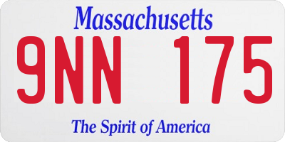 MA license plate 9NN175