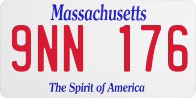 MA license plate 9NN176
