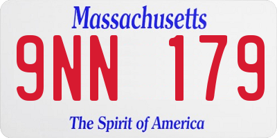 MA license plate 9NN179