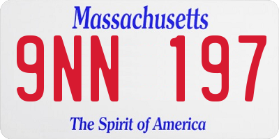 MA license plate 9NN197