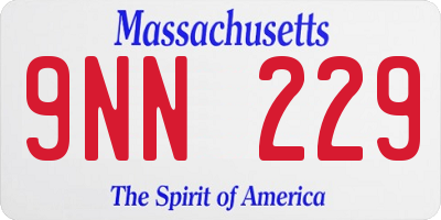 MA license plate 9NN229