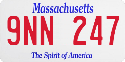 MA license plate 9NN247
