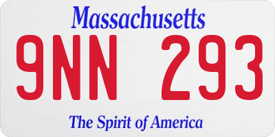 MA license plate 9NN293