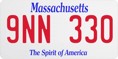 MA license plate 9NN330