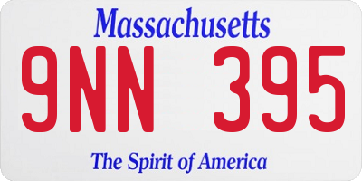 MA license plate 9NN395