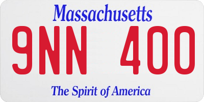 MA license plate 9NN400