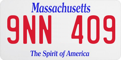 MA license plate 9NN409