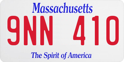 MA license plate 9NN410