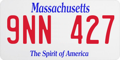 MA license plate 9NN427