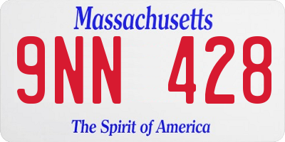 MA license plate 9NN428