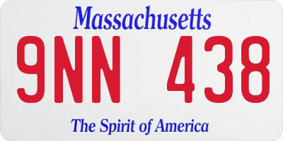 MA license plate 9NN438