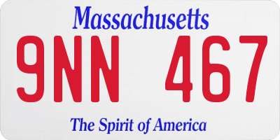 MA license plate 9NN467