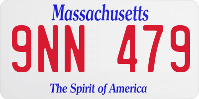 MA license plate 9NN479