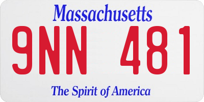 MA license plate 9NN481