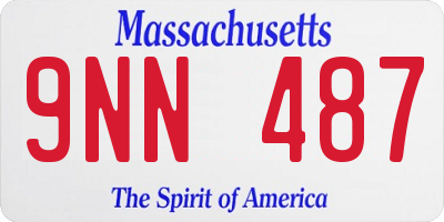 MA license plate 9NN487
