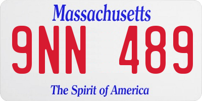 MA license plate 9NN489