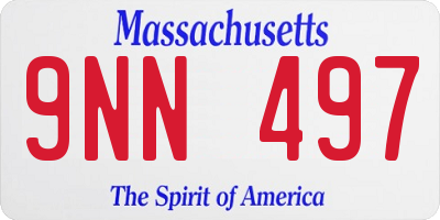 MA license plate 9NN497