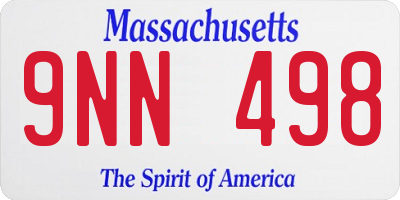 MA license plate 9NN498