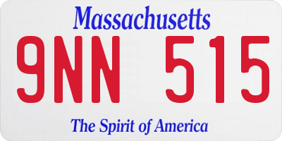 MA license plate 9NN515
