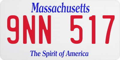 MA license plate 9NN517