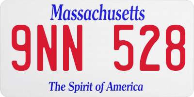 MA license plate 9NN528