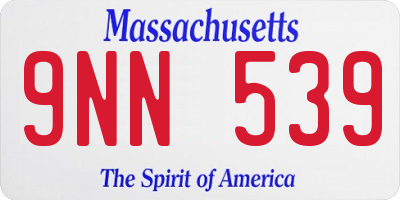 MA license plate 9NN539