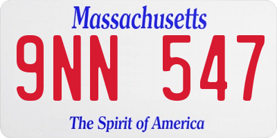 MA license plate 9NN547
