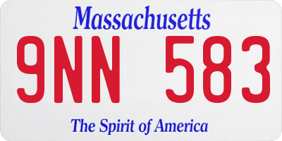 MA license plate 9NN583