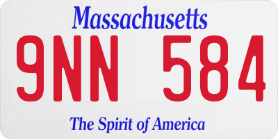 MA license plate 9NN584