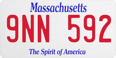 MA license plate 9NN592
