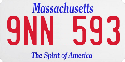MA license plate 9NN593