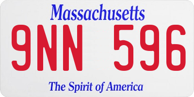 MA license plate 9NN596