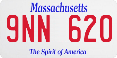MA license plate 9NN620