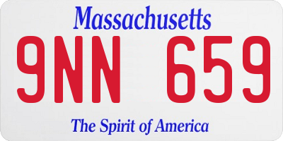 MA license plate 9NN659