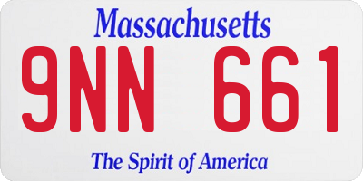 MA license plate 9NN661