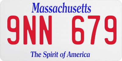 MA license plate 9NN679