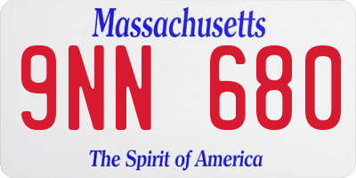 MA license plate 9NN680