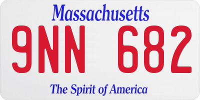 MA license plate 9NN682