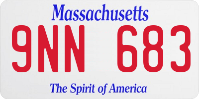 MA license plate 9NN683