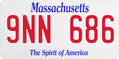 MA license plate 9NN686