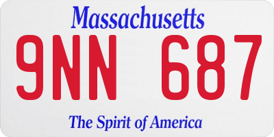 MA license plate 9NN687