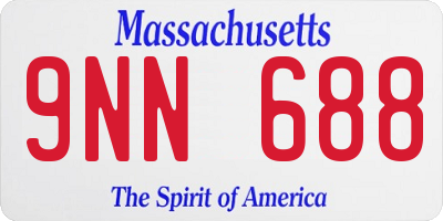 MA license plate 9NN688