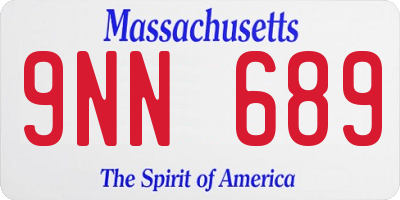MA license plate 9NN689