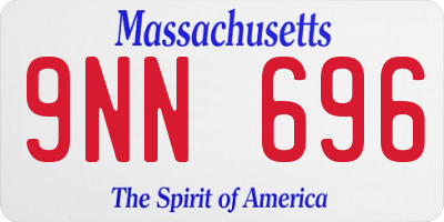 MA license plate 9NN696