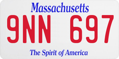 MA license plate 9NN697