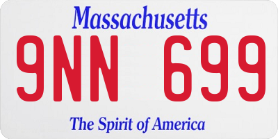 MA license plate 9NN699